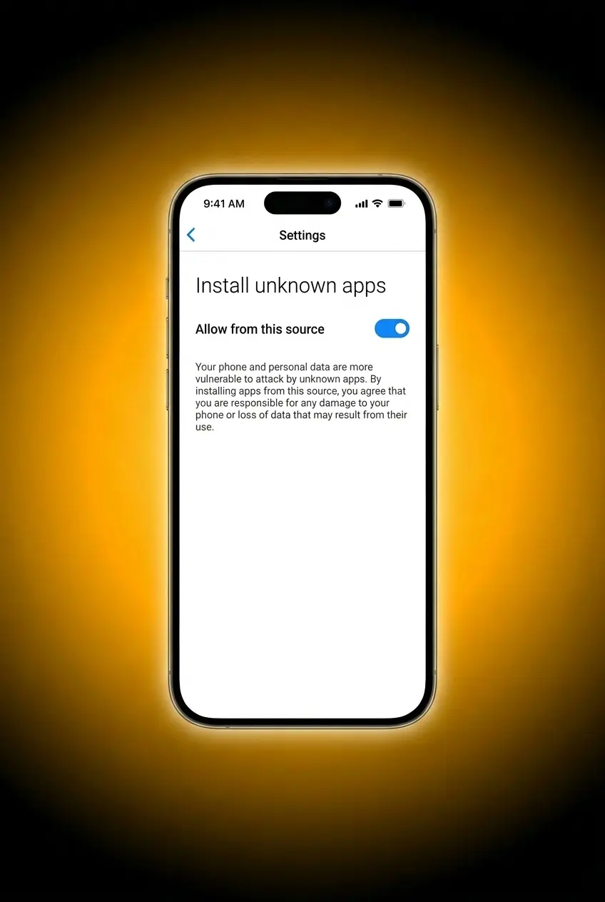 Melbet APK Android download guide showing 4 steps: download, confirm, enable unknown apps, and install the app